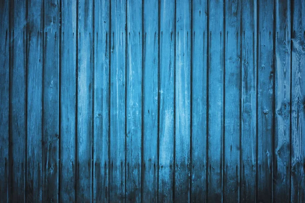 Old Wooden Wall Blue Background — Stock Photo, Image