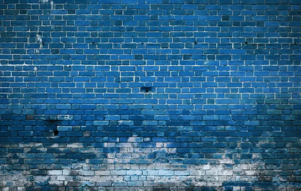 Old Brick Wall Blue Background — Stock Photo, Image