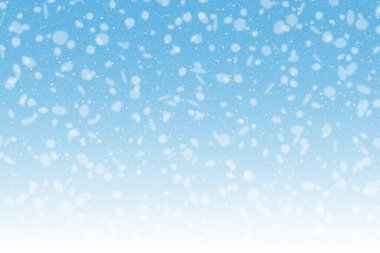 Kar fırtınası arka planı, kar taneleri bokeh