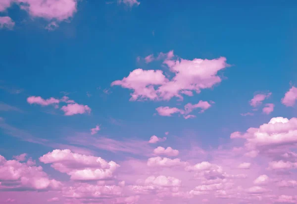 Nuvens Cor Rosa Fundo Céu Neon — Fotografia de Stock