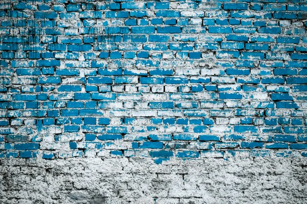 Old Brick Wall Blue Background — Stock Photo, Image