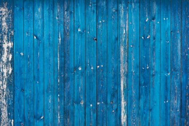 Eski ahşap duvar, mavi arkaplan