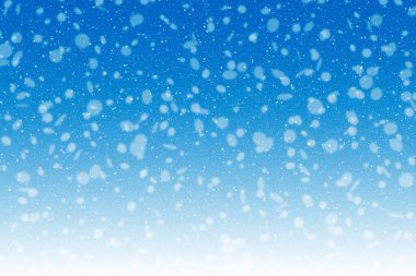 Kar fırtınası arka planı, kar taneleri bokeh