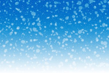 Kar fırtınası arka planı, kar taneleri bokeh