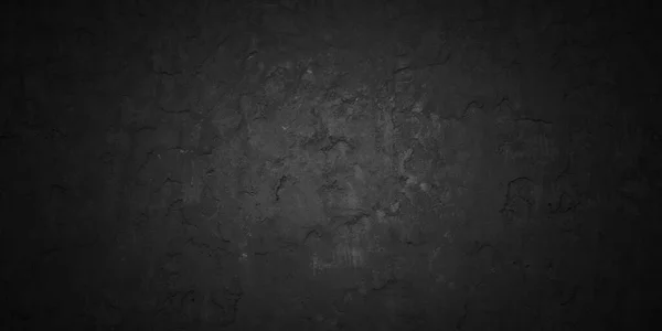 Dark Concrete Wall Plaster Black Background — Stock Photo, Image