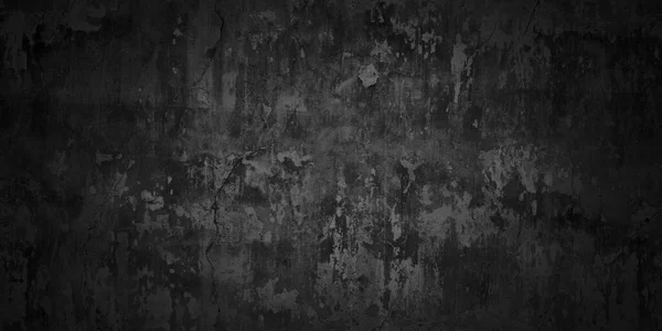 Tmavá Betonová Stěna Sádra Černé Pozadí — Stock fotografie