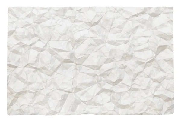 Kertas Kosong Lama Kusut Dengan Copyspace Terisolasi Latar Belakang Putih — Stok Foto