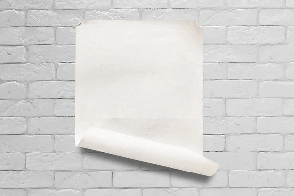 Papel Velho Parede Tijolo Branco Imagem De Stock