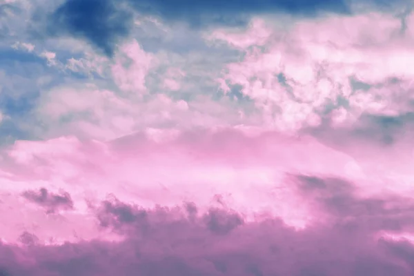 Nuvens Cor Rosa Fundo Céu Neon — Fotografia de Stock