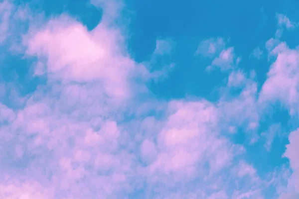 Nuvens Cor Rosa Fundo Céu Neon — Fotografia de Stock