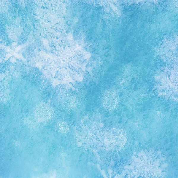 Abstracte Winterachtergrond Ijs Sneeuwvlokken Stockfoto