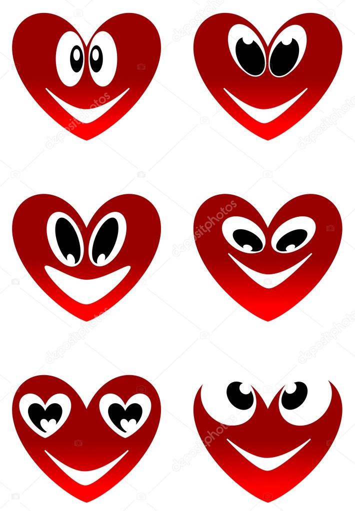 Red love smiles