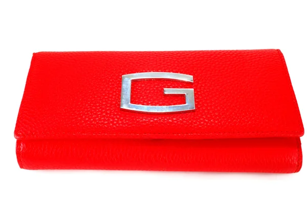 Γυναικείο πορτοφόλι κόκκινο — Φωτογραφία Αρχείου