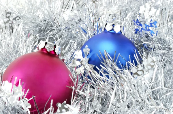 Christmas decorations and tinsel — Stock Photo, Image