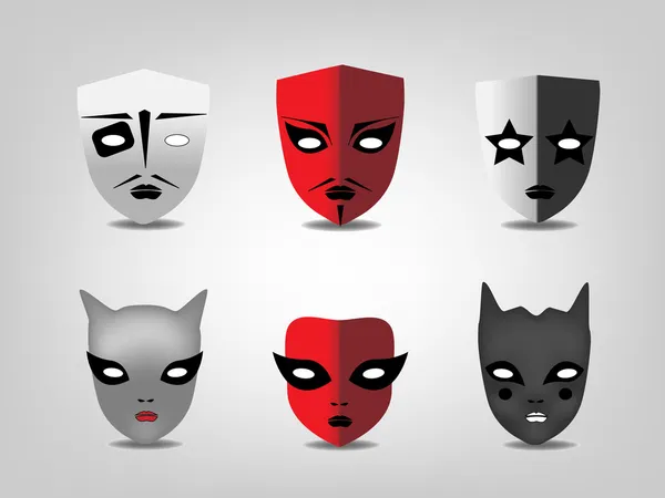 Tiyatro maskeleri — Stok Vektör