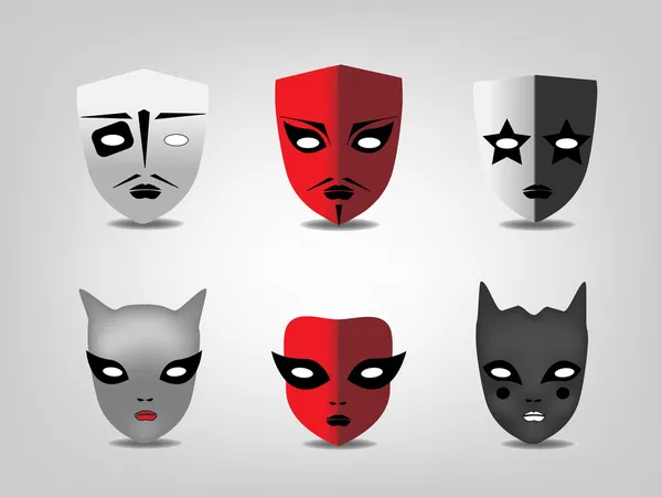 Theatrale maskers — Stockvector