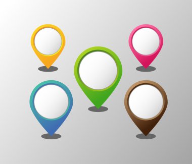 boş yuvarlak 3d işaretçiler