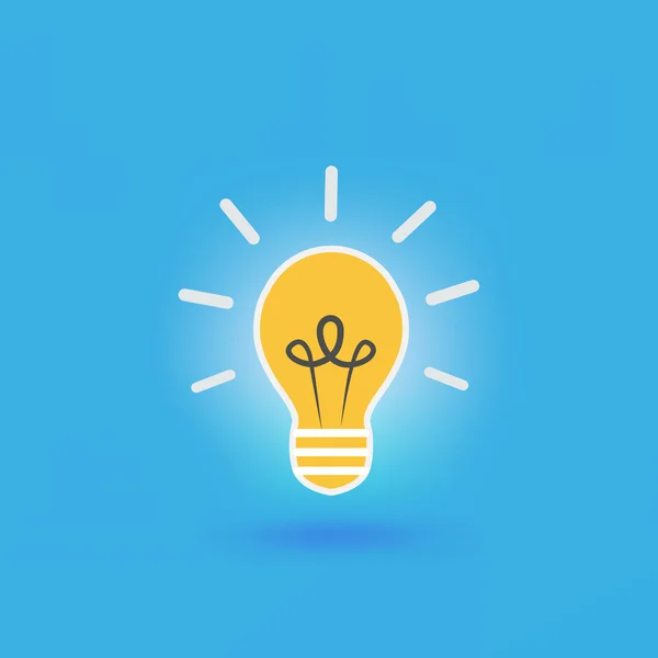 Bombilla idea de luz — Vector de stock