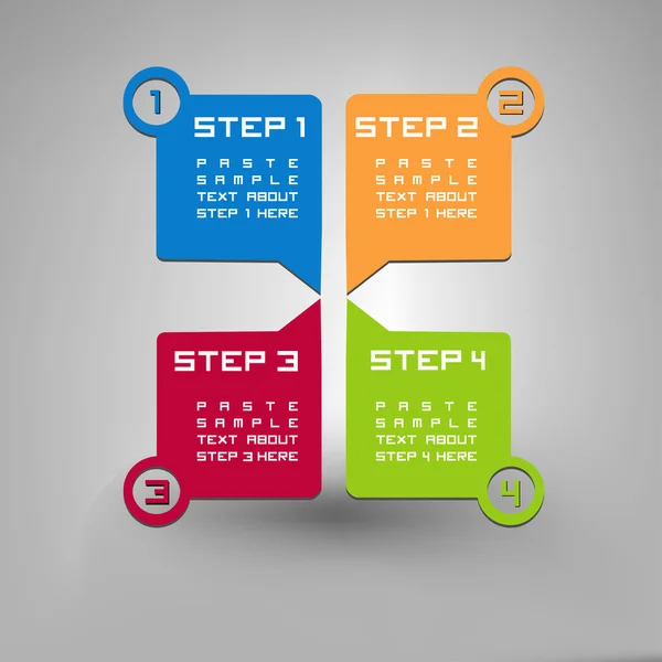 Four steps — Stock Vector