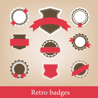 Retro rozetleri. vektör