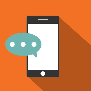 cep telefonu düz simgesi