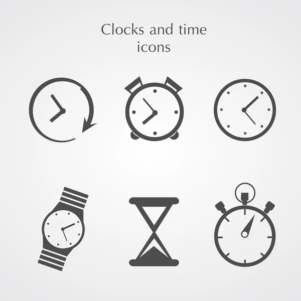 Relojes iconos — Vector de stock