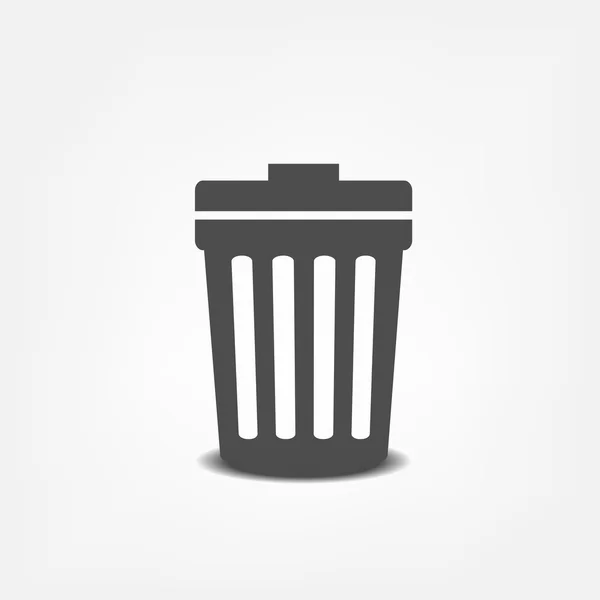 Trash can flat icon — Stock Vector