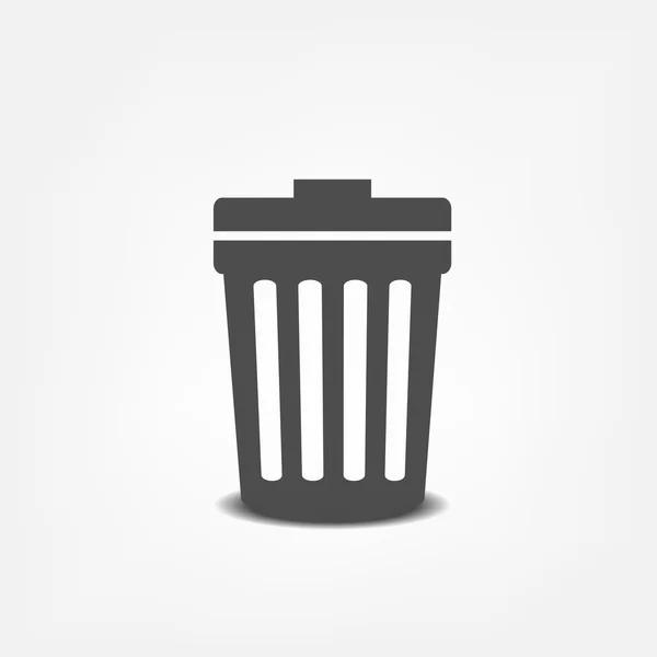 Trash-can düz simgesi