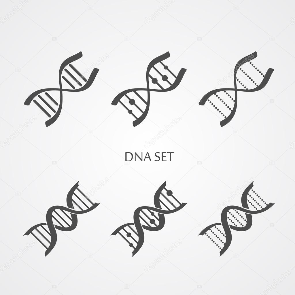 Dna icons set