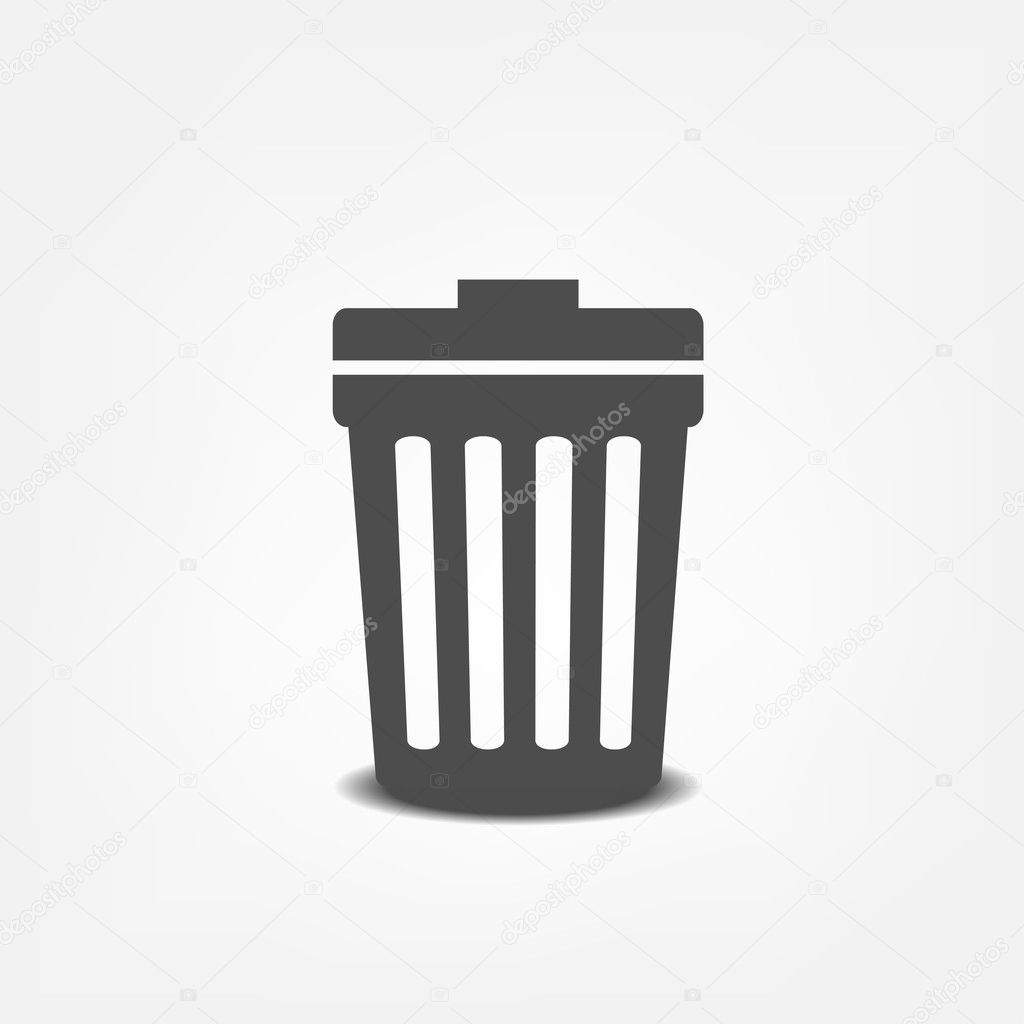 Trash can flat icon