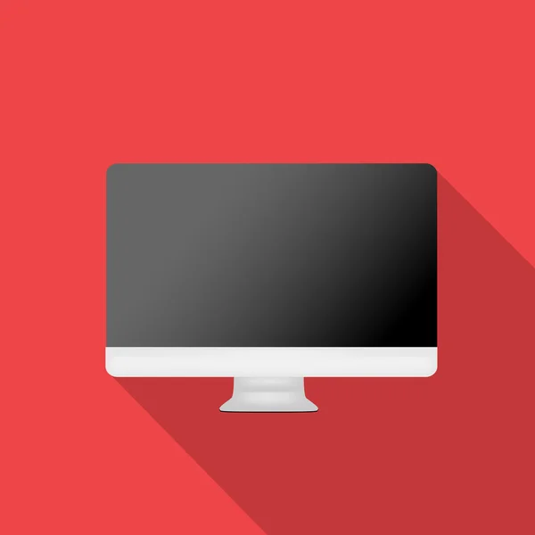 Flat monitor icon — Stock Vector