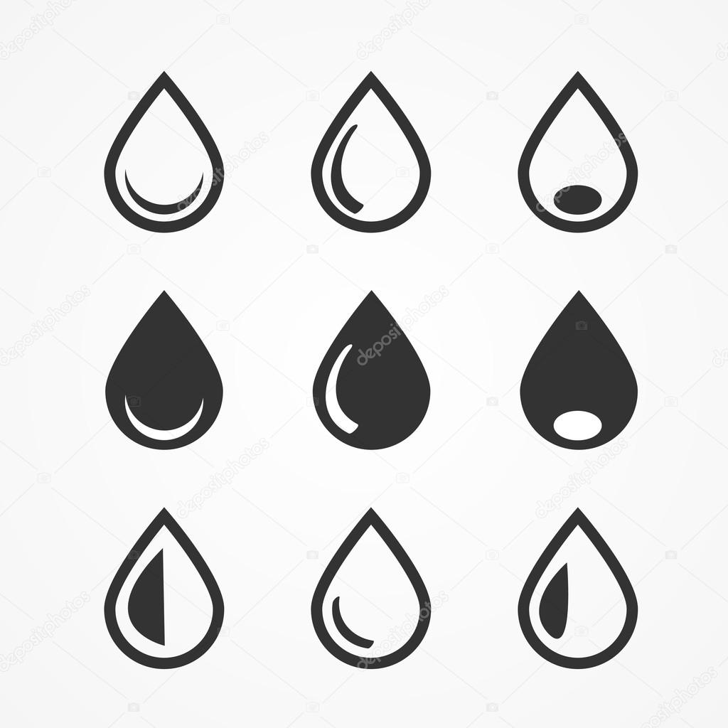 Drop icons set