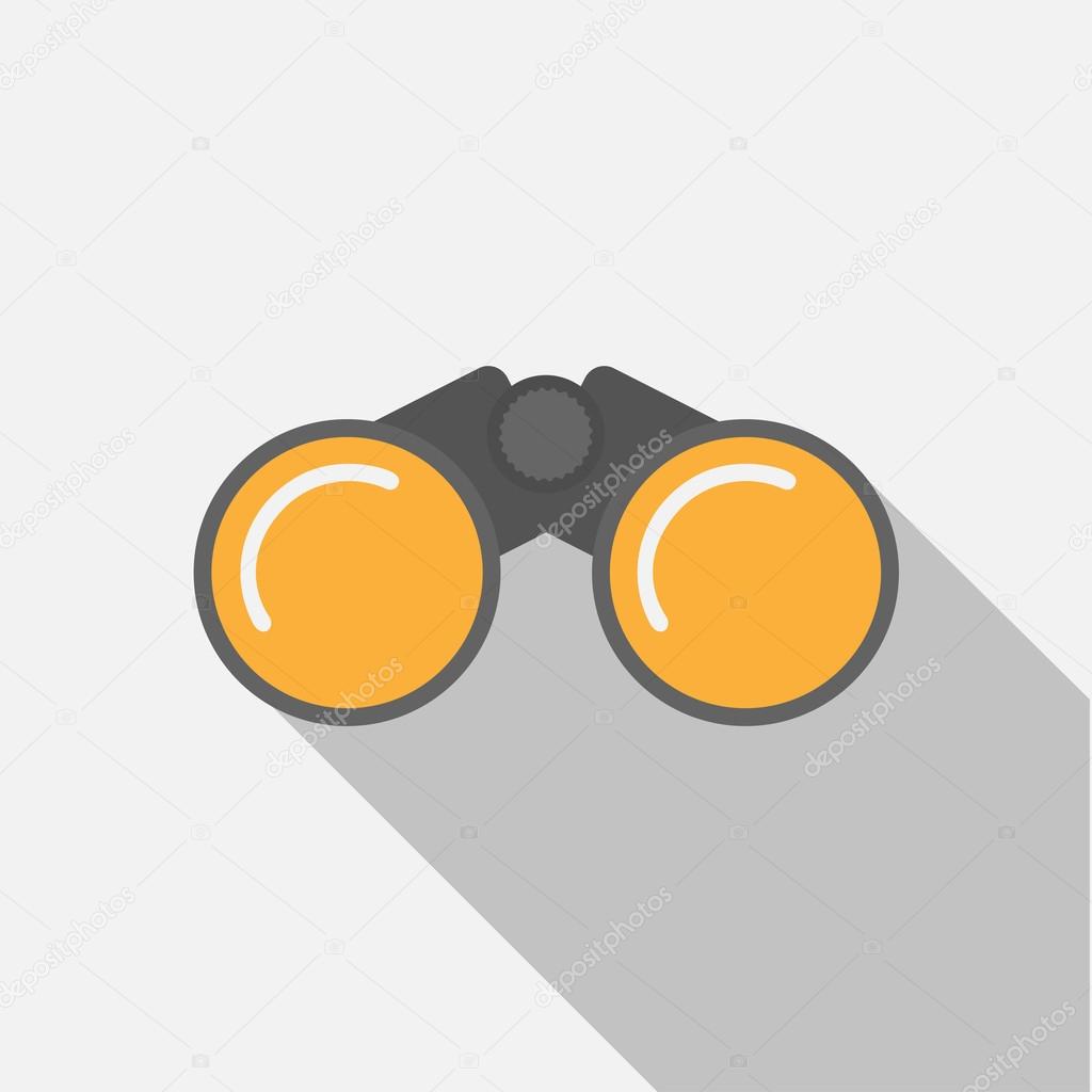 Binoculars flat icon