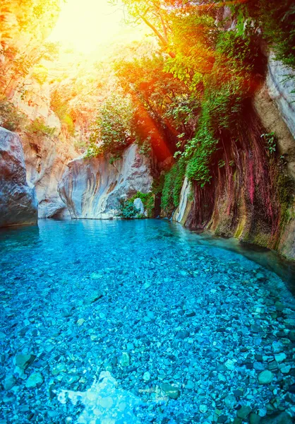 Lagoa com água azul clara — Fotografia de Stock