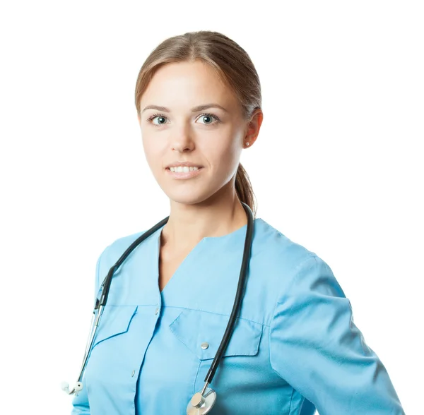 Female doctor smiling — Stock Photo, Image