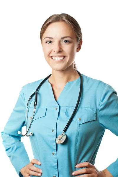 Female doctor smiling — Stock Photo, Image