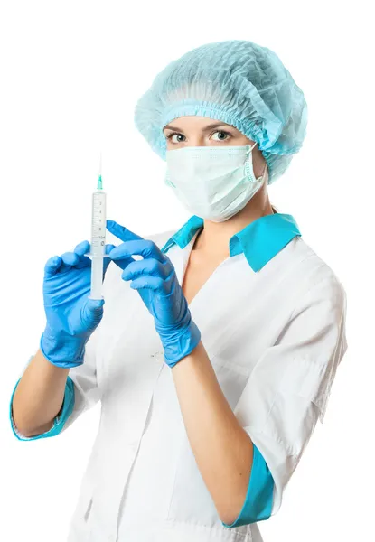 Nurse with syringe — Stock Photo, Image