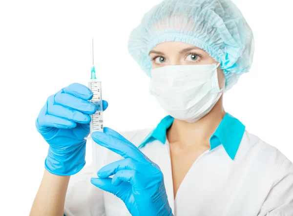 Nurse with syringe — Stock Photo, Image