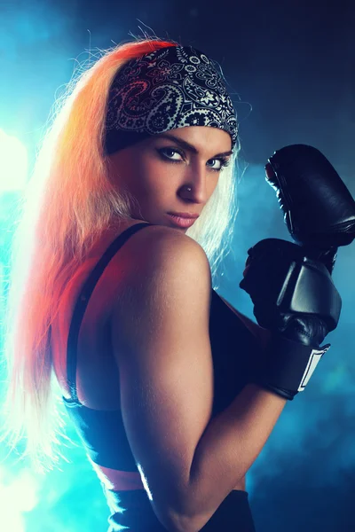 Боксер жінка — стокове фото