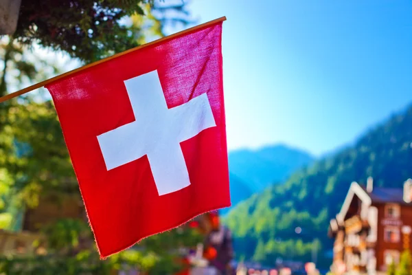 Schweizer Flagge — Stockfoto