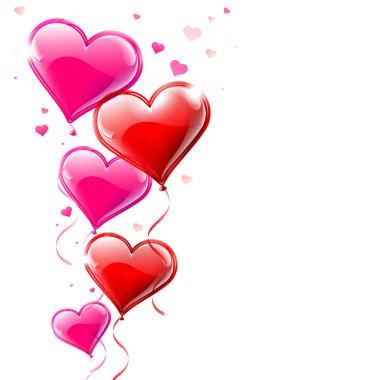 balonları havaya akan kalp şeklinde