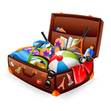 Vacation suitcase clipart