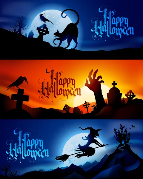 Halloween banners Stockillustratie