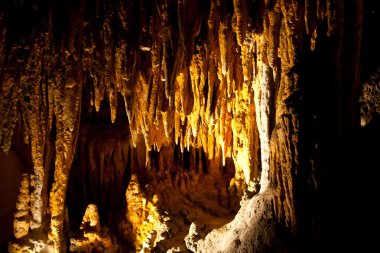 Cave stalactites and stalagmites formations limestone caves clipart