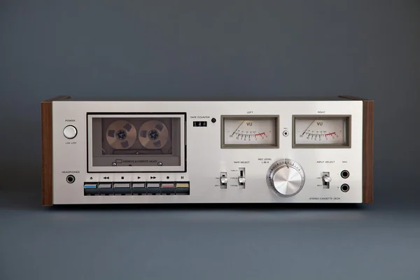 Stereo Cassette Tape Deck Analog Vintage — Stock Photo, Image