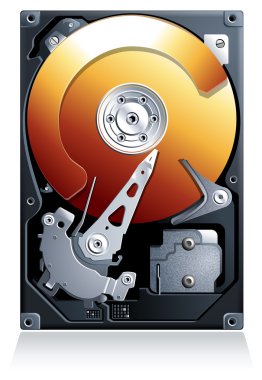 sabit disk sürücü hdd gerçekçi vektör