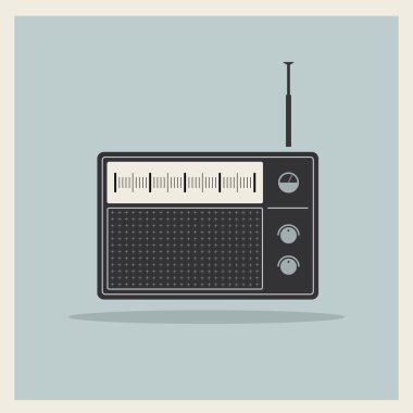 Retro radyo alıcısı vektör