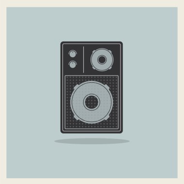 Retro hoparlör vektör