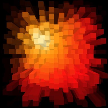 renkli çubuklar 3D parlak soyut veri akışı