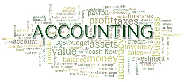 Contabilidad Word Cloud Word Etiquetas de burbuja — Vector de stock